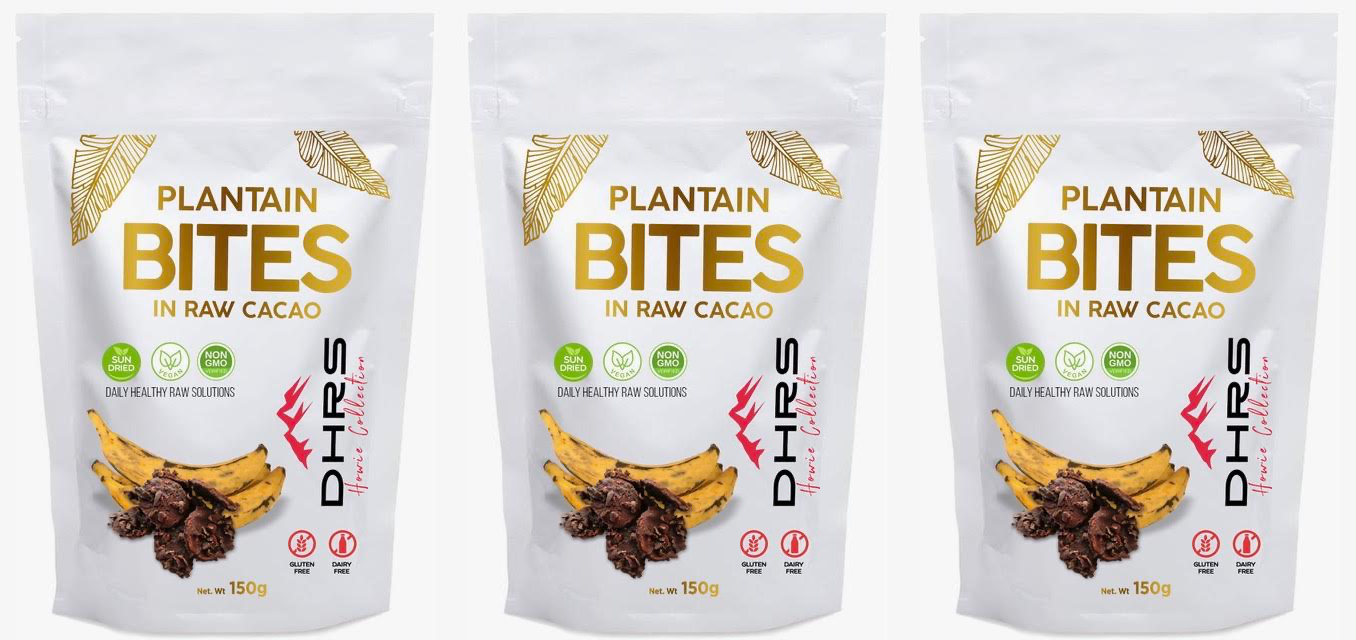Plantain Bites - Sun Dried Sliced Plantain Dipped in Rare Criollo Cacao