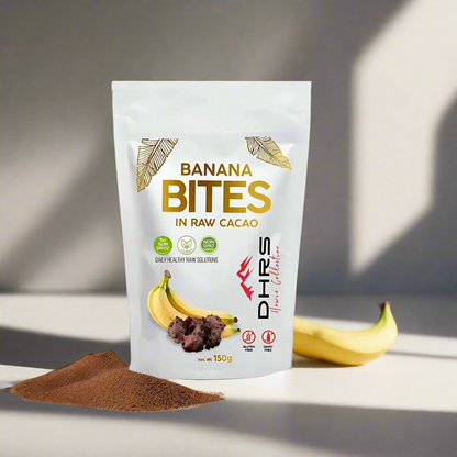 Banana Bites - Sun Dried Sliced Banana Dipped in Rare Criollo Cacao
