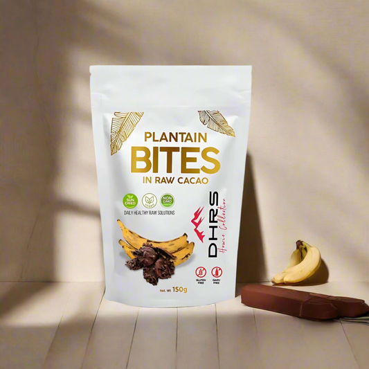 Plantain Bites - Sun Dried Sliced Plantain Dipped in Rare Criollo Cacao
