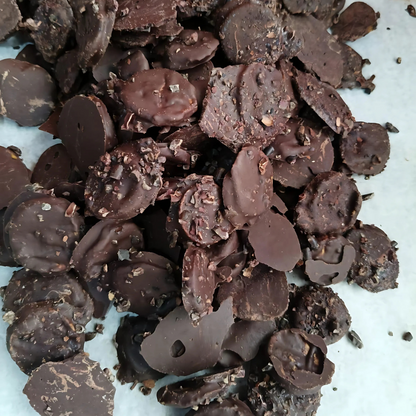 Plantain Bites - Sun Dried Sliced Plantain Dipped in Rare Criollo Cacao